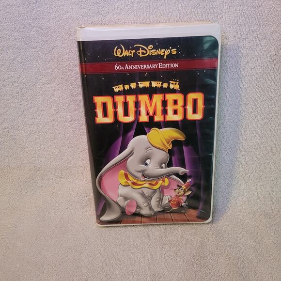 Walt Disney's Dumbo 60th Anniversary Edition VHS Tested RARE Vintage Clamshell - Picture 1 of 6